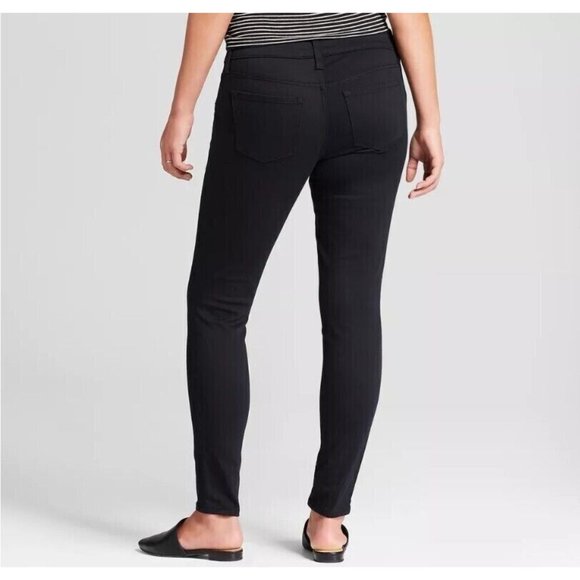 Isabel Maternity by Ingrid & Isabel Utility Jeggings Black Moto Skinny - Picture 2 of 15